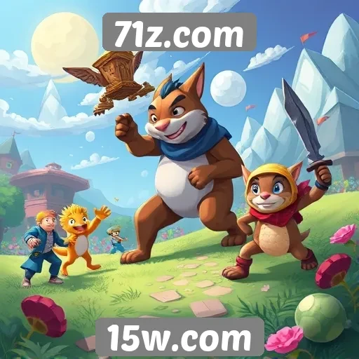 Explorando a biblioteca de jogos do site 71z.com